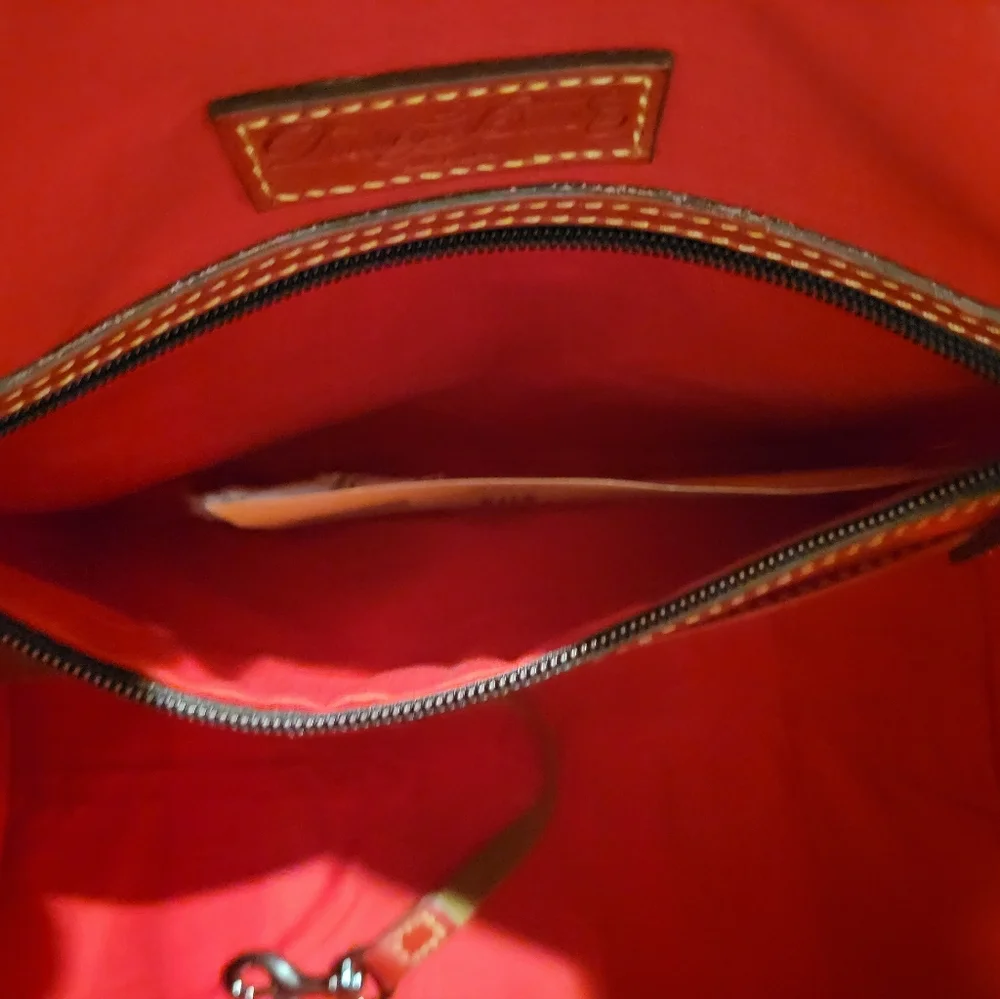 NWT Dooney & Bourke Red Florentine Bristol Satchel - Picture 6 of 11